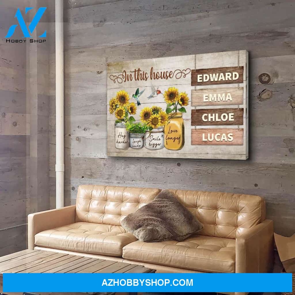 In This House - Personalized Custom Name Canvas
