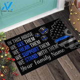In This House - Police Personalized Doormat