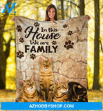 In This House We Are For Fleece Blanket Gift For Cat Lovers Home Decor Bedding Couch Sofa Soft And Comfy Cozy