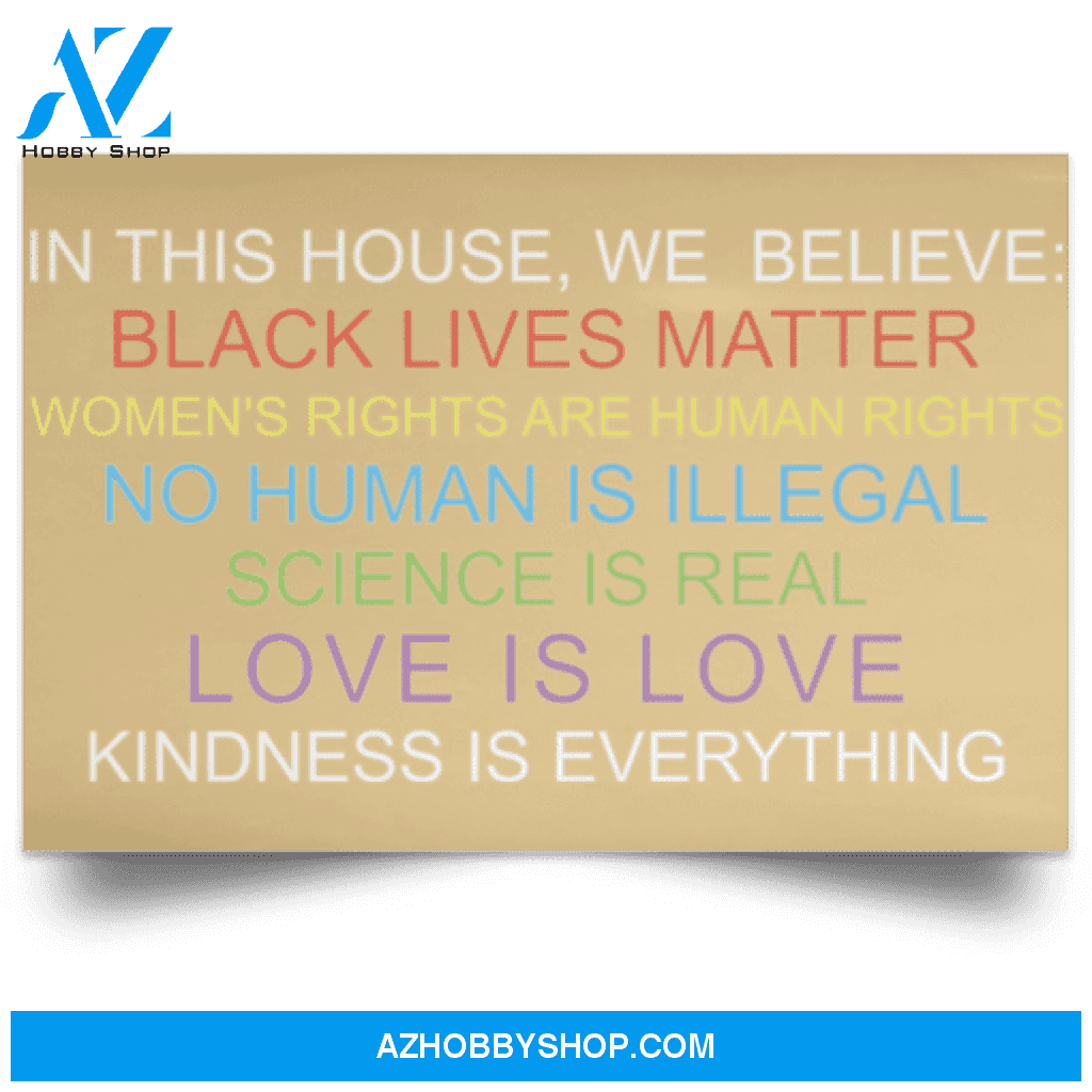 In This House We Believe Black Lives Matter Poster Canvas