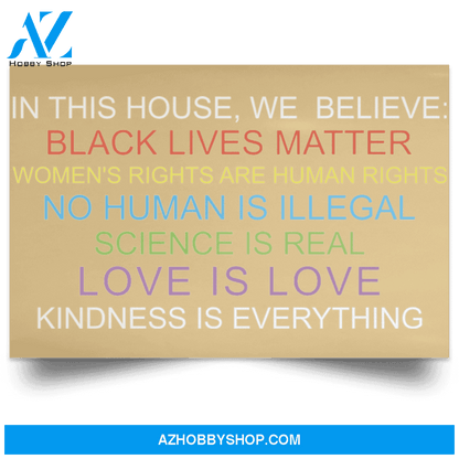 In This House We Believe Black Lives Matter Poster Canvas