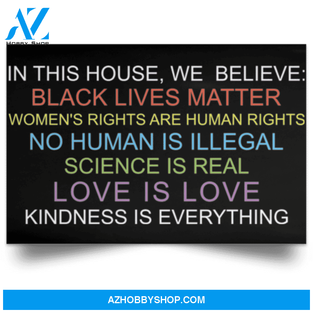 In This House We Believe Black Lives Matter Poster Canvas