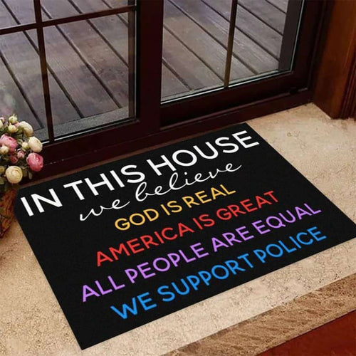 Entryway Mats Outdoor, In This House We Believe Doormat, Outdoor Front Door Mats