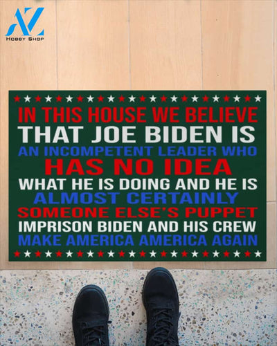 In This House We Believe That Joe Biden Doormat