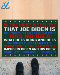 In This House We Believe That Joe Biden Doormat