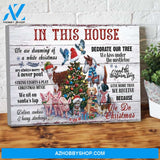 In This House We Do Christmas Animal Canvas Wall Art