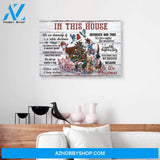 In This House We Do Christmas Animal Canvas Wall Art