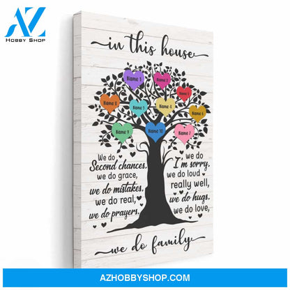 In This House We Do Family Custom Poster/Canvas, Gift For Family