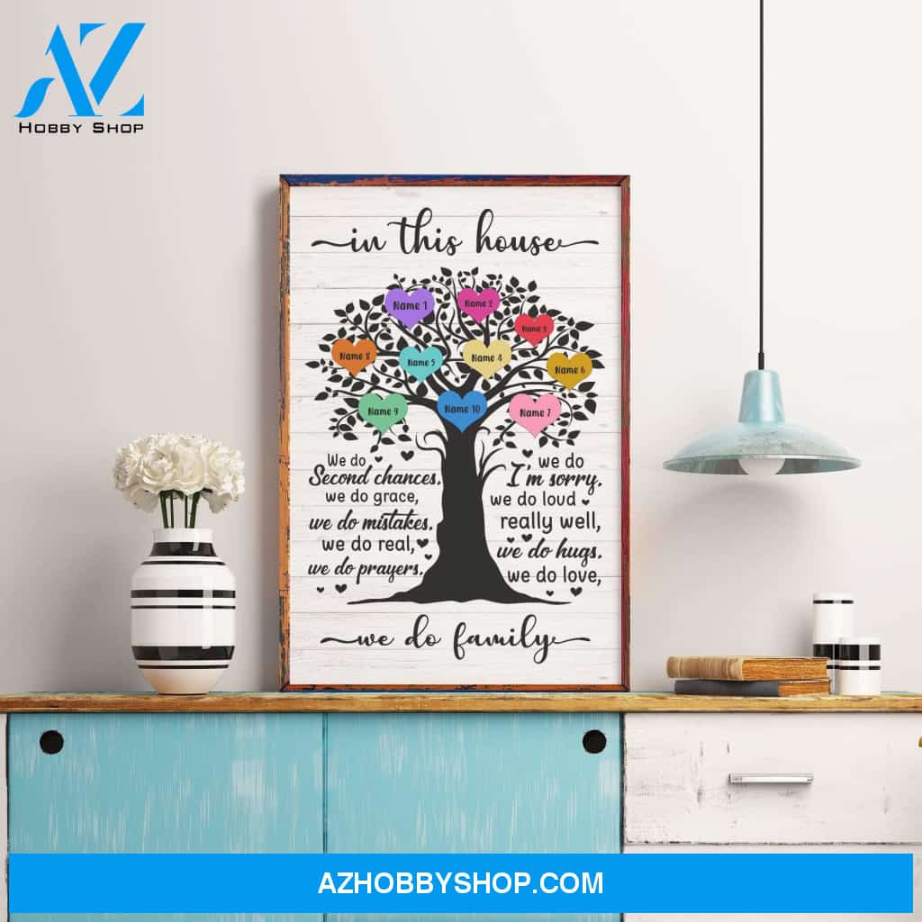 In This House We Do Family Custom Poster/Canvas, Gift For Family