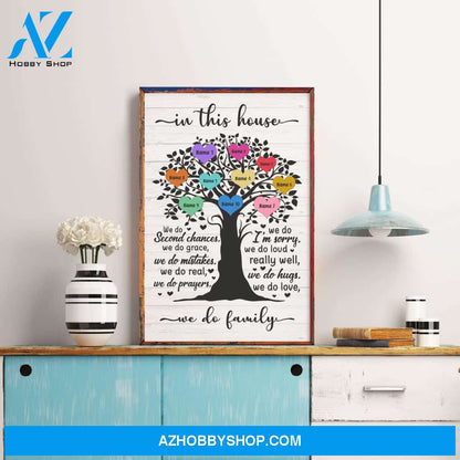 In This House We Do Family Custom Poster/Canvas, Gift For Family