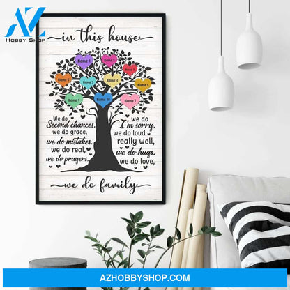 In This House We Do Family Custom Poster/Canvas, Gift For Family