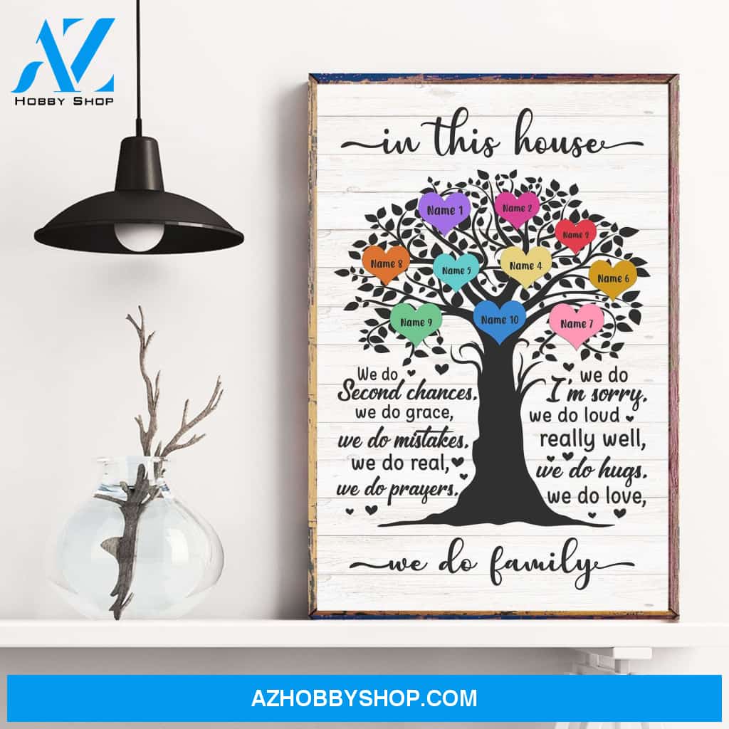 In This House We Do Family Custom Poster/Canvas, Gift For Family
