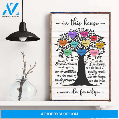 In This House We Do Family Custom Poster/Canvas, Gift For Family