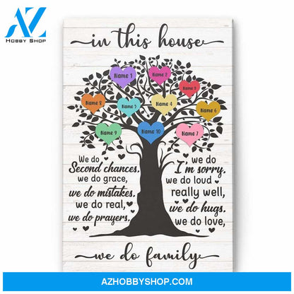 In This House We Do Family Custom Poster/Canvas, Gift For Family