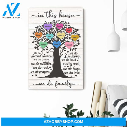 In This House We Do Family Custom Poster/Canvas, Gift For Family