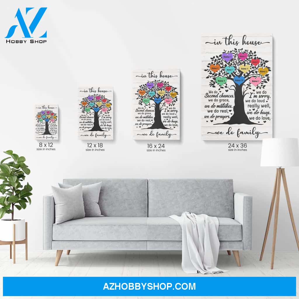 In This House We Do Family Custom Poster/Canvas, Gift For Family
