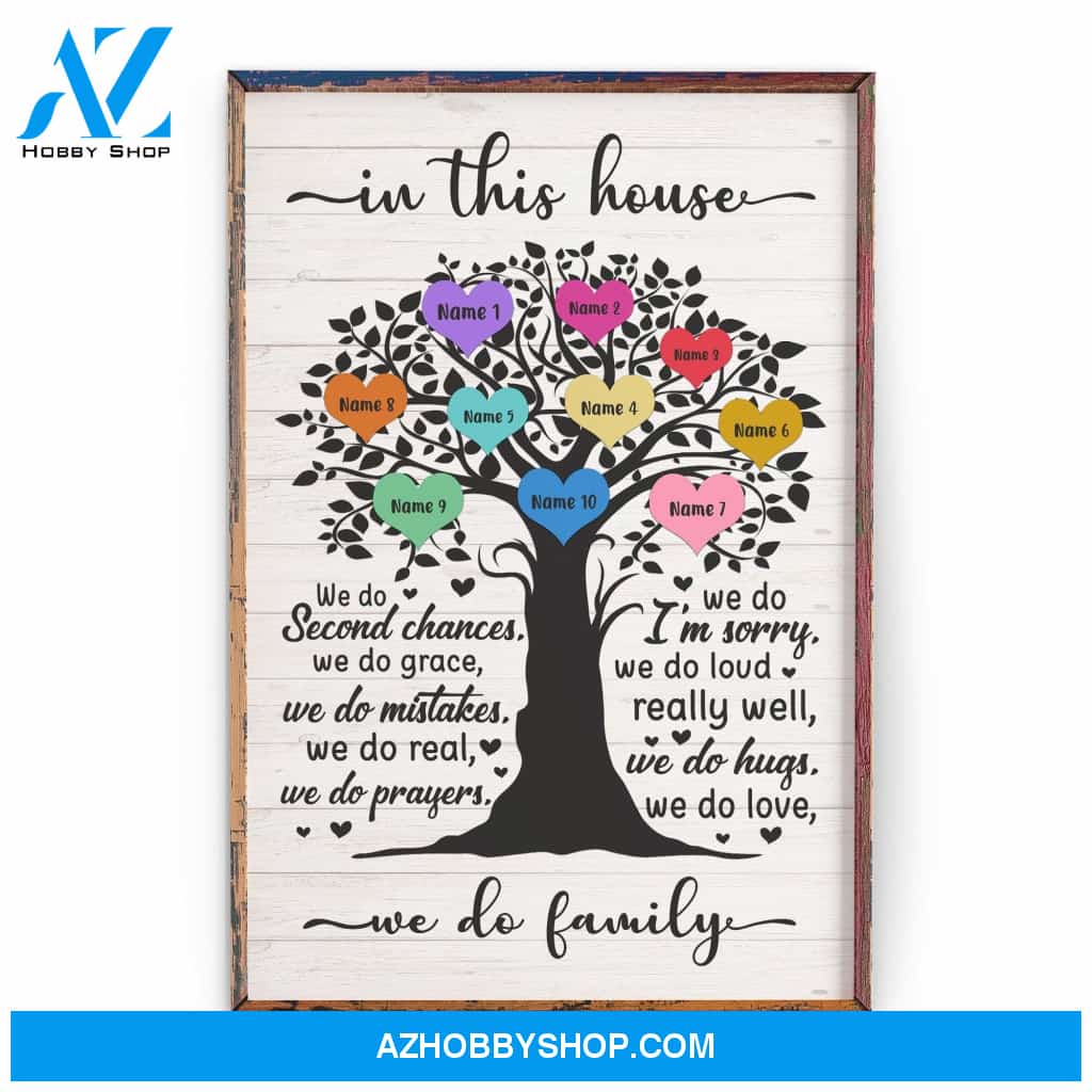 In This House We Do Family Custom Poster/Canvas, Gift For Family