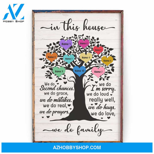 In This House We Do Family Custom Poster/Canvas, Gift For Family