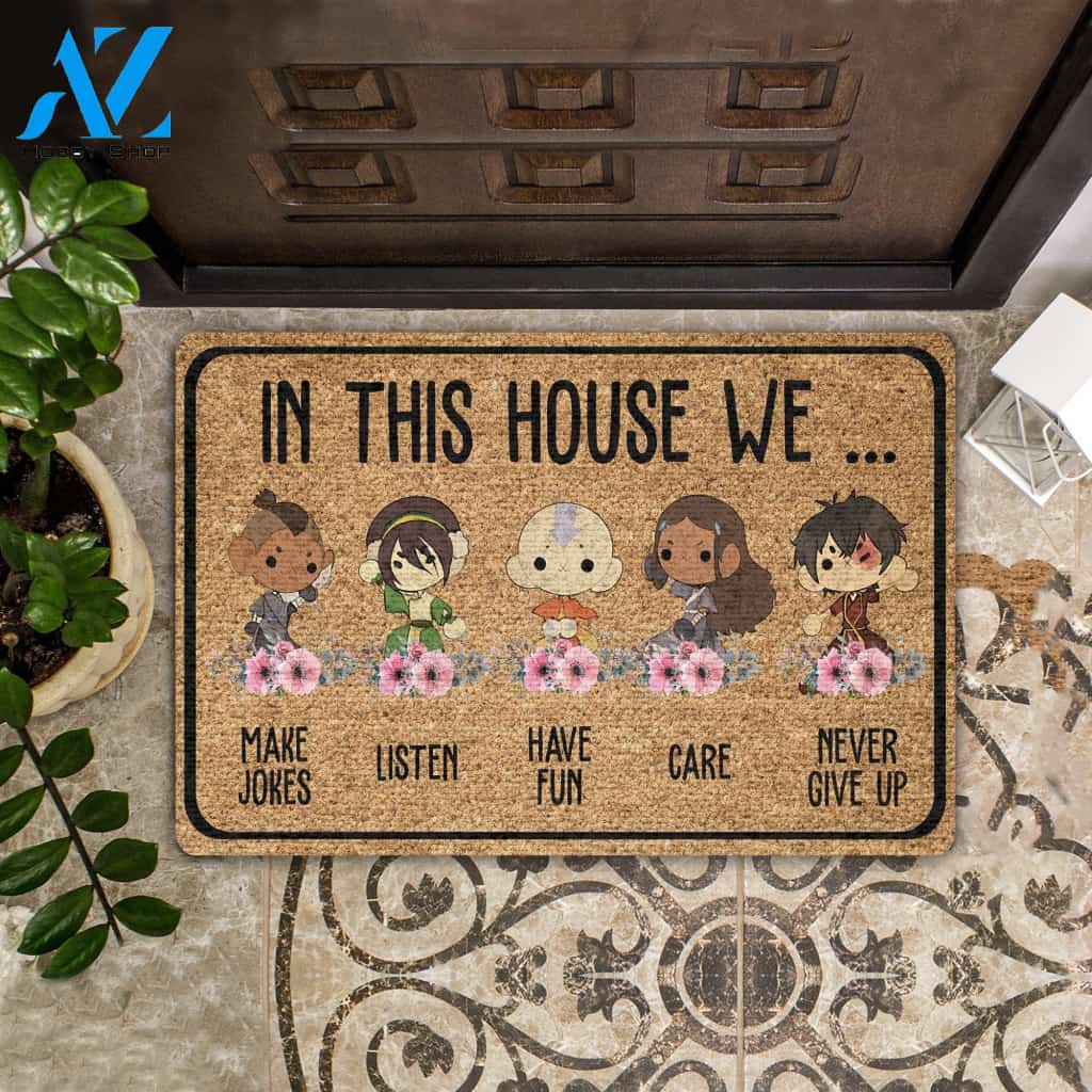 In This House We Have Fun, Never Give Up Doormat | Welcome Mat | House Warming Gift | Christmas Gift Decor