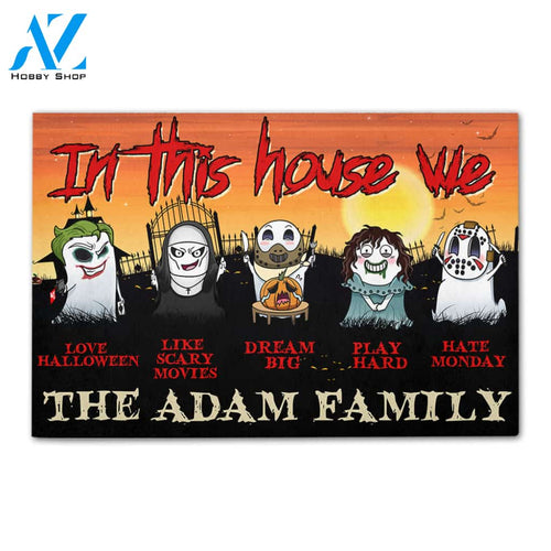 Personalized Gifts Decor For Family, In this house we love Custom Welcome Doormat