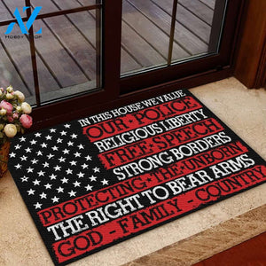 In This House We Value Our Police Doormat