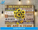 In This Office Butterfly Wall Art Canvas