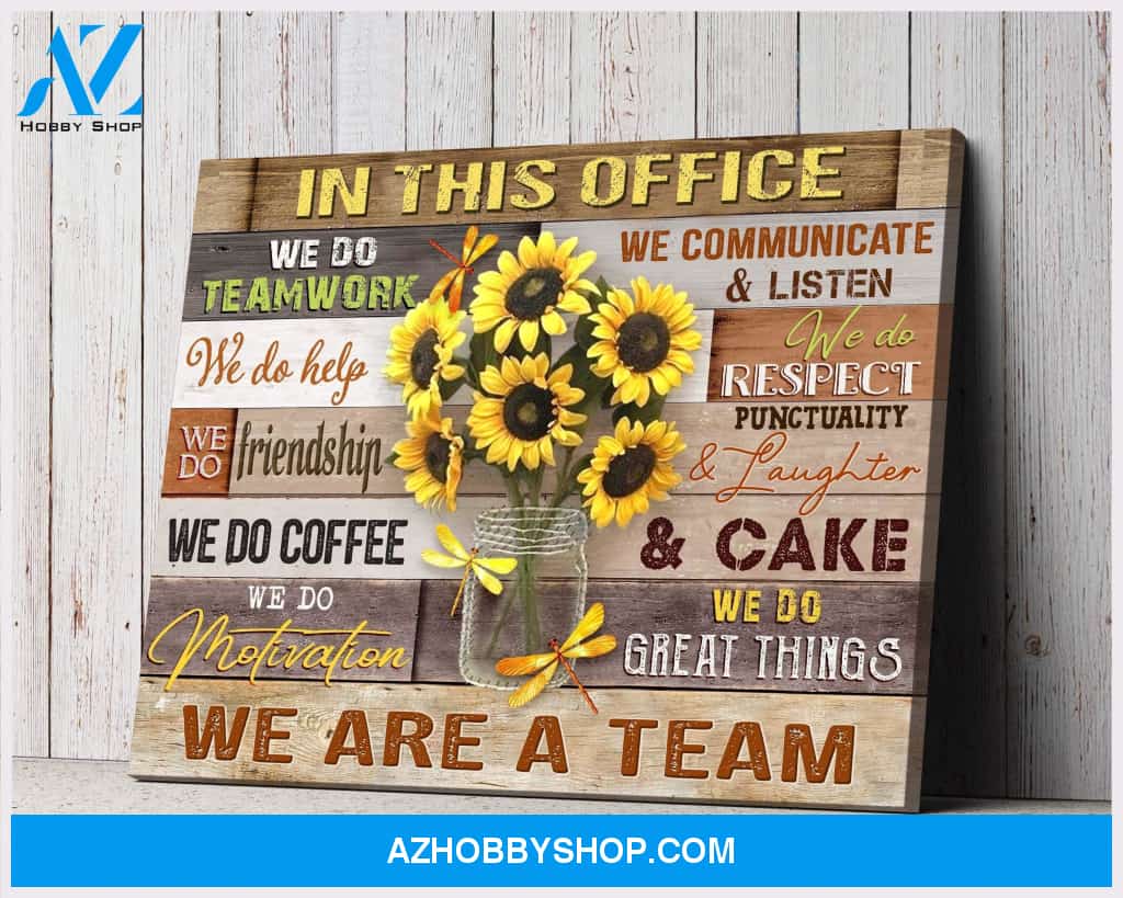 In This Office Dragonfly Wall Art Canvas