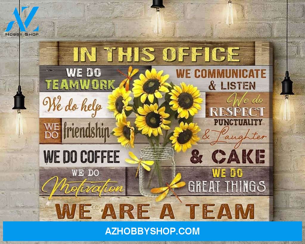 In This Office Dragonfly Wall Art Canvas