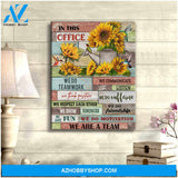 In this office Hummingbird Canvas Wall Art