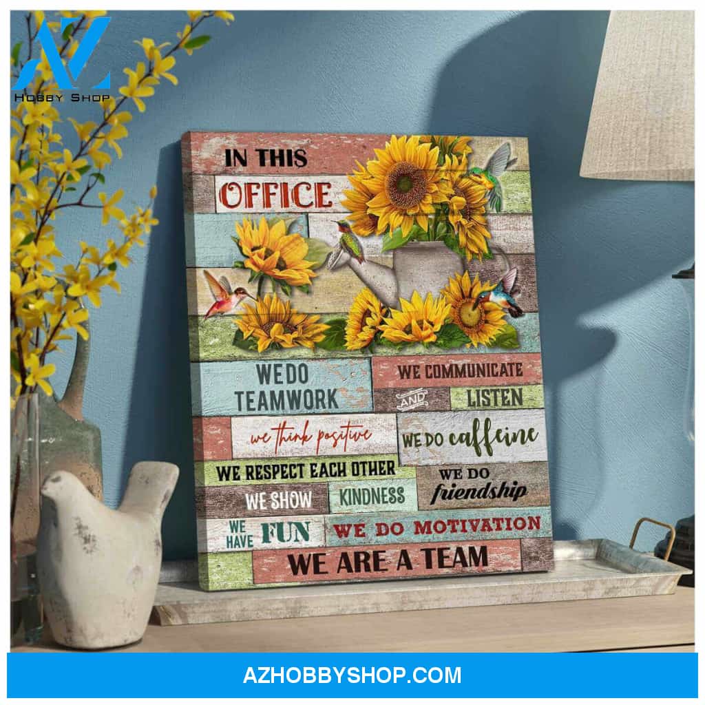 In this office Hummingbird Canvas Wall Art