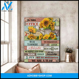 In this office Hummingbird Canvas Wall Art