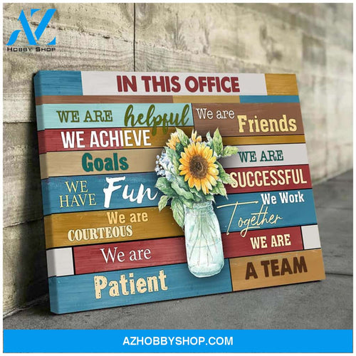 In this office we are a team - Canvas
