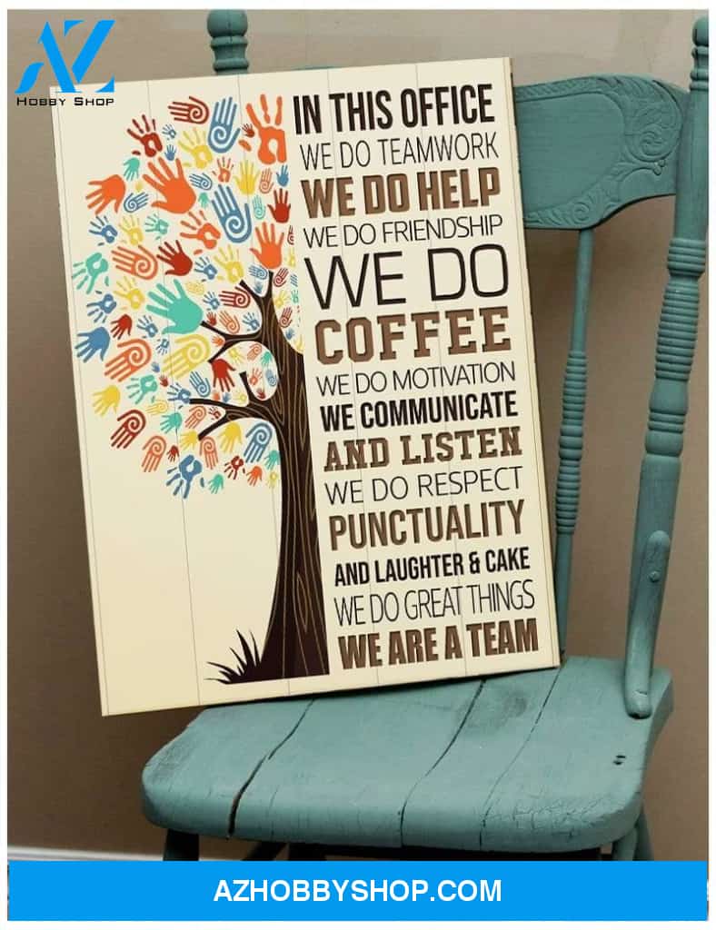 In This Office We Are Team Wall Art Canvas