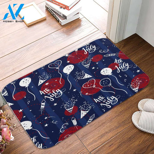 Independence Day Decoration Door Mat Anti-Slip Bottom Indoor Outdoor Carpet Doormat Welcome Mat House Warming Gift Home Decor Funny Doormat Gift Idea