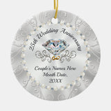 Inexpensive Personalized 25Th Anniversary Ornament