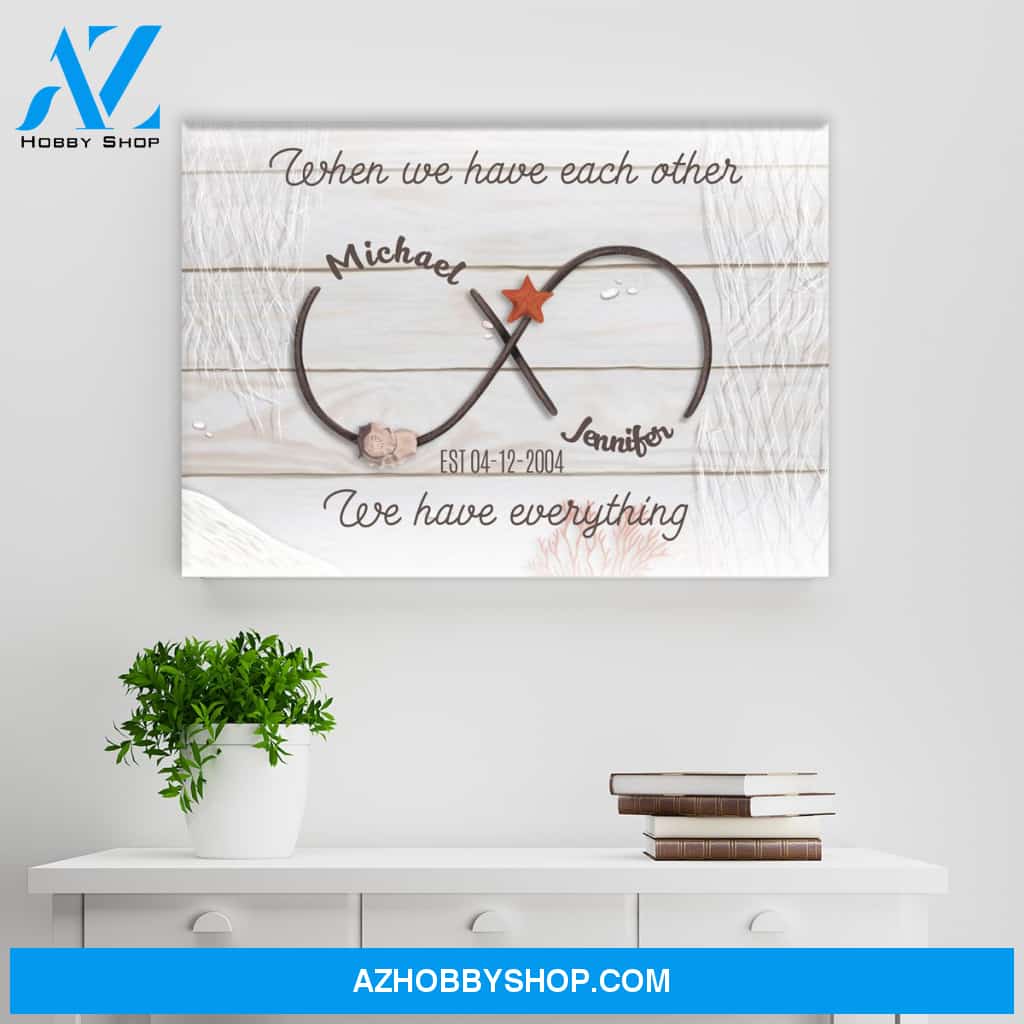 Infinity Anniversary Names Premium Canvas