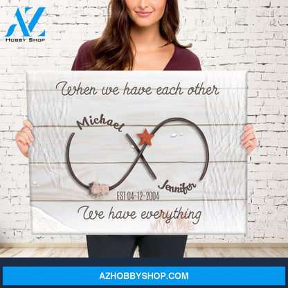 Infinity Anniversary Names Premium Canvas