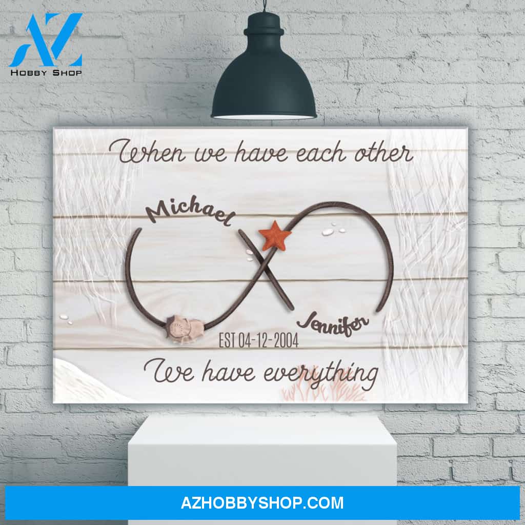 Infinity Anniversary Names Premium Canvas