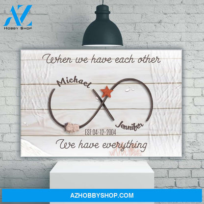 Infinity Anniversary Names Premium Canvas