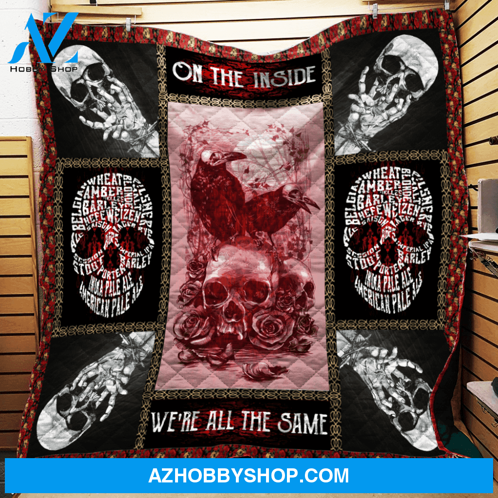 Inside All the Same Skull Fleece Blanket
