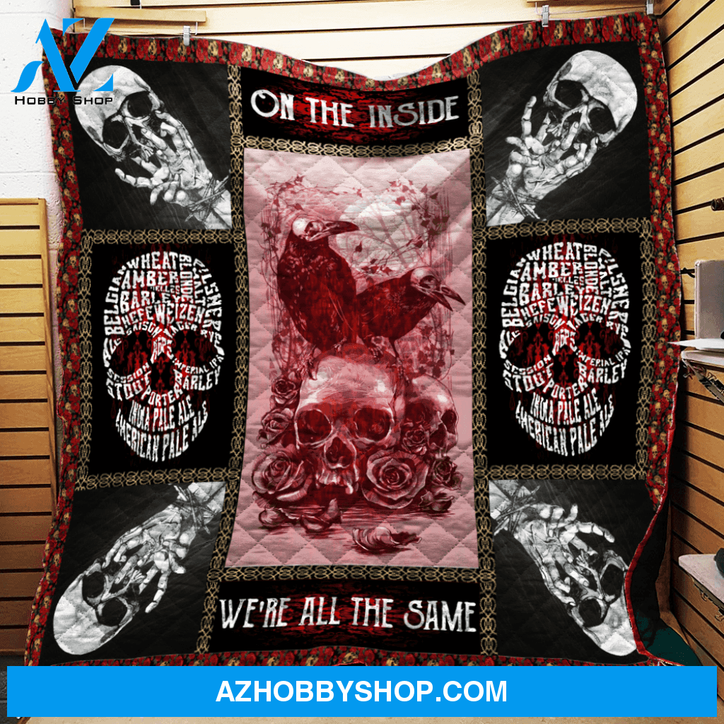 Inside All the Same Skull Fleece Blanket
