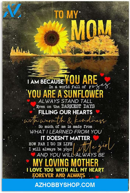 Inspirational Daughter To Mom Vertical Poster Mom Gifts From Baby Posters