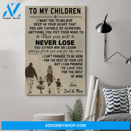 Inspirational Family Poster - To My Children