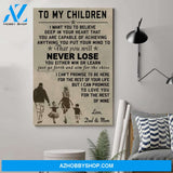 Inspirational Family Poster - To My Children