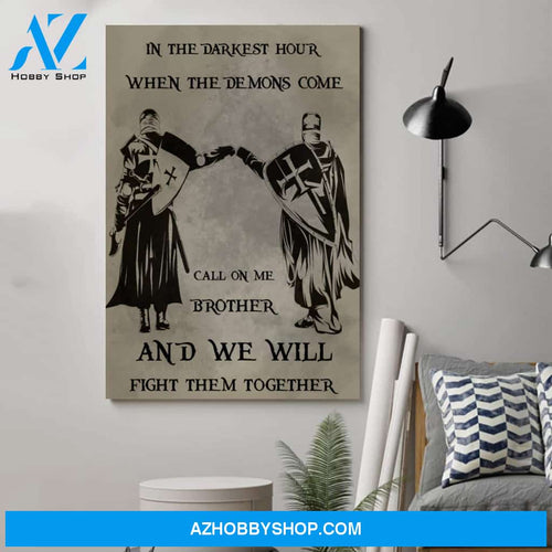Inspirational Knight Templar Poster - Call On Me Brotherposters 