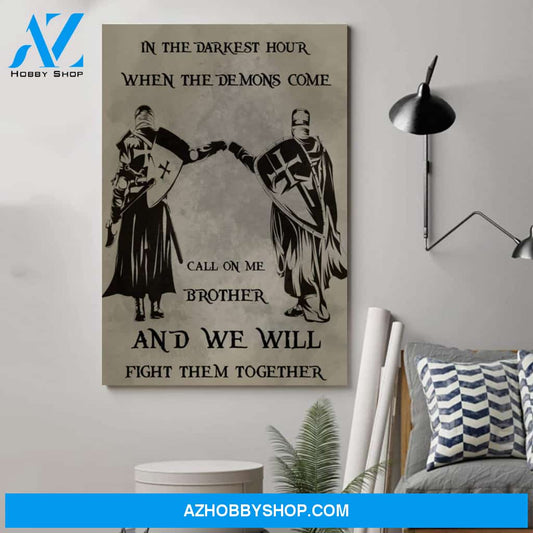 Inspirational Knight Templar Poster - Call On Me Brotherposters 