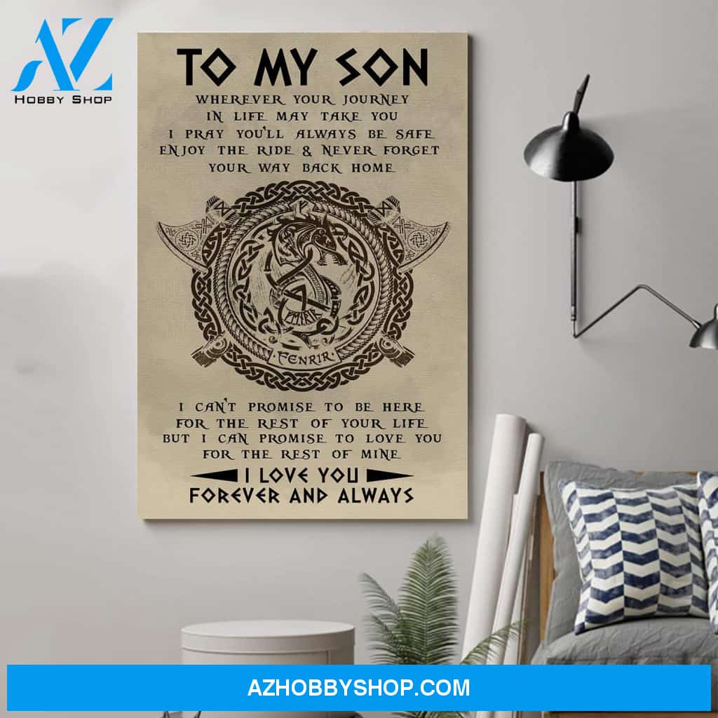 Inspirational Lhd Viking Poster - Dad To Son - Wherever Your Journeyposters