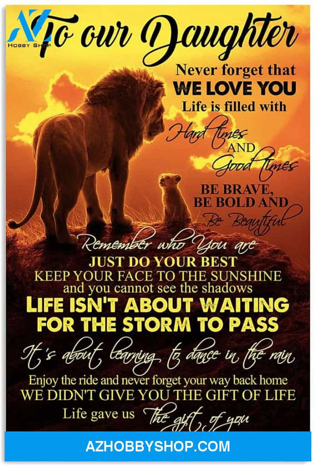 Inspirational Mom And Dad To Daughter Vertical Poster