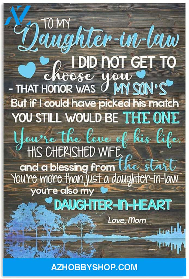 Inspirational Mom To Daughter In Law Vertical Poster 