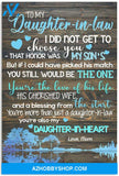 Inspirational Mom To Daughter In Law Vertical Poster 